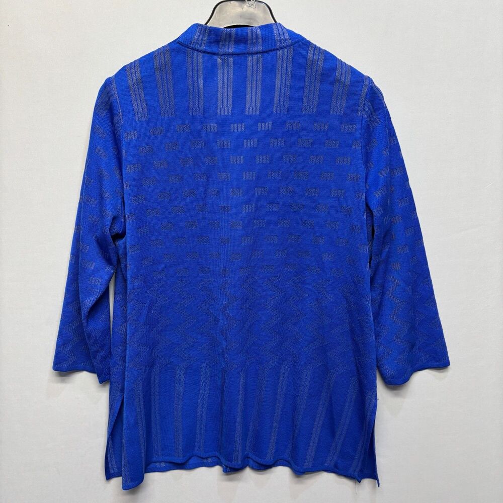 Ming Wang Women 3/4 Sleeve Cardigan Sweater Jacket Size XL X-Large Blue D092 -20 - Picture 12 of 16